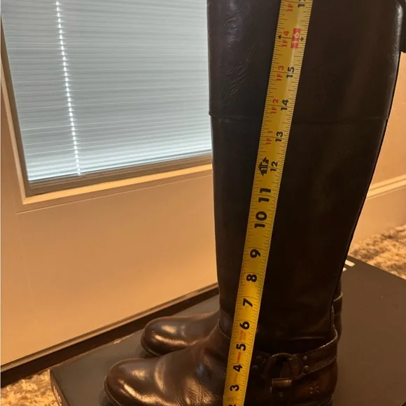 Frye Dark Brown Leather Tall Boots - Picture 7 of 12